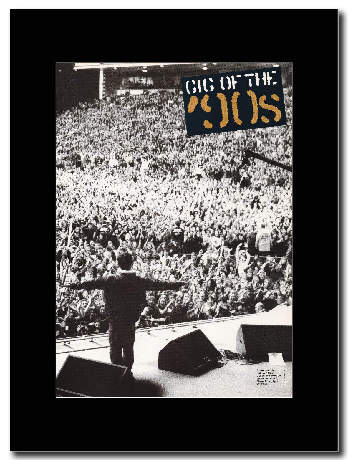 Oasis maineroad 96 Match Magazine パンフレット Oasis - Maine Road April 1996 - Matted Mounted Magazine